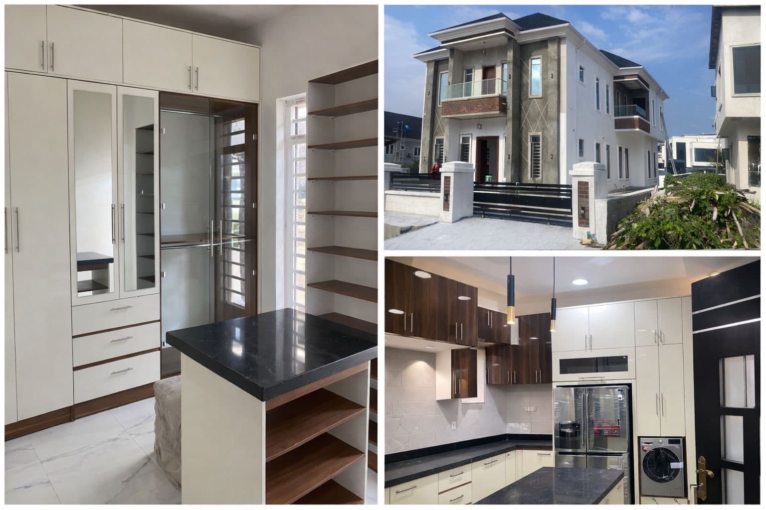 Lekki County Estate — Walk-in Closet and Modern Kitchen